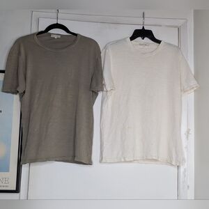 Alex Mill Short Sleeve Tees in Gray and White